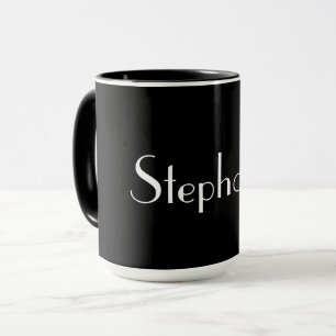 Name Monogram Template Schwarz-weißes Niedliches G Tasse