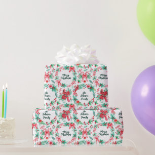 Name Monogram Weihnachtsschaden Geschenkpapier