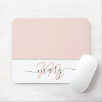 Name Monogram White Rosa Abstrakt