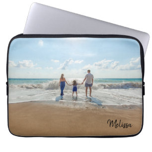 Name Monogramm-Foto Laptopschutzhülle