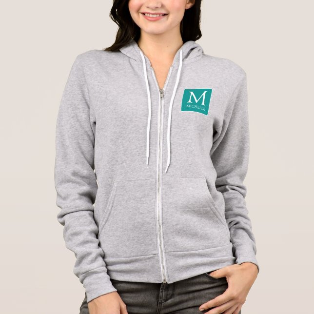 Name Monogramm Frauen Doppelseitige Ausführung Dru Hoodie (Vorderseite)