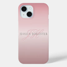 Name & Monogramm | Sanfter falscher Rosen-Gold-Blu