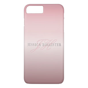 Name & Monogramm Sanfter falscher Rosen-Gold-Blu Case-Mate iPhone Hülle
