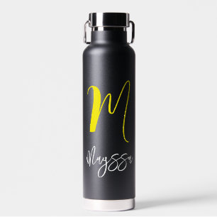 Name & Monogramm WasserFlasche Maßgeschneidertes Trinkflasche