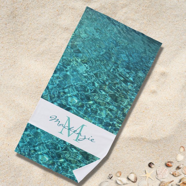 Name Monogramm Wasserstrandtuch Strandtuch (Von Creator hochgeladen)