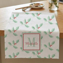 Name Monogramm Weihnachten Stechpalme