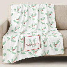 Name Monogramm Weihnachts-Stechpalme
