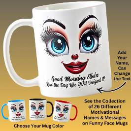 Name Motivation Elloise, Fabulous Eyes Funny Face Kaffeetasse