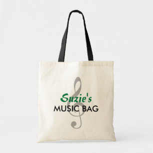 Name-Musik-Tasche - wahres Grün Tragetasche