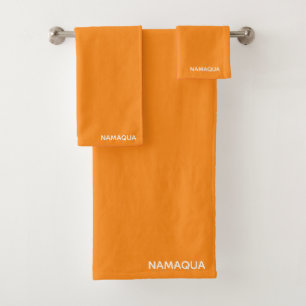 Name Namaqua orange Badhandtuch Set