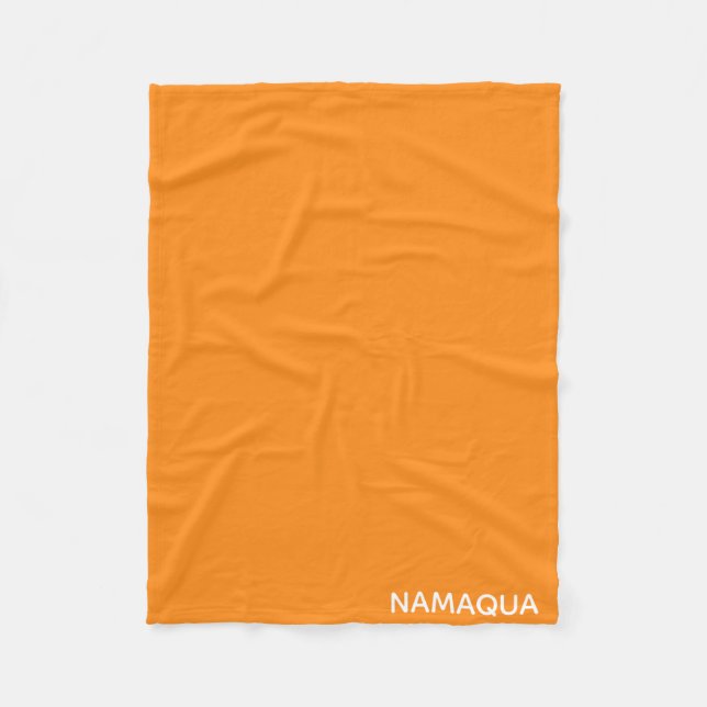 Name Namaqua orange Fleecedecke (Vorderseite)