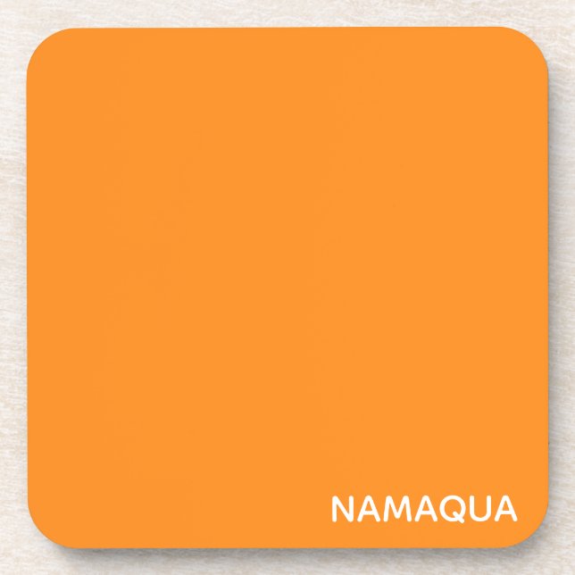 Name Namaqua orange Getränkeuntersetzer (Vorderseite)