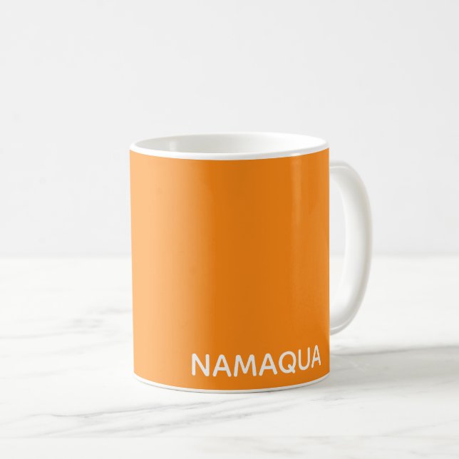 Name Namaqua orange Kaffeetasse (VorderseiteRechts)
