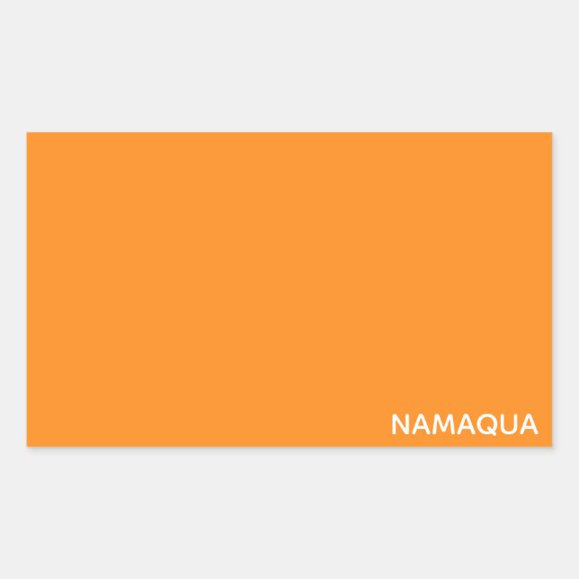 Name Namaqua orange Rechteckiger Aufkleber (Vorderseite)