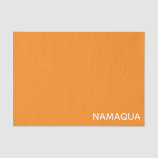Name Namaqua orange Seidenpapier (Vorderseite)
