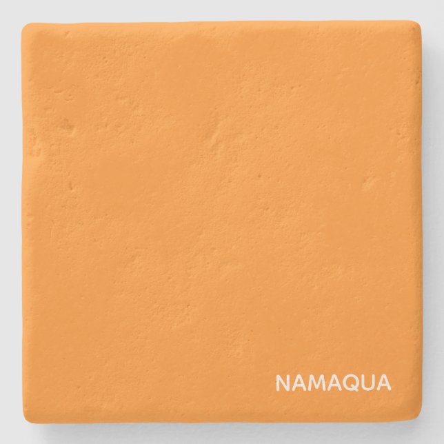 Name Namaqua orange Steinuntersetzer (Vorderseite)
