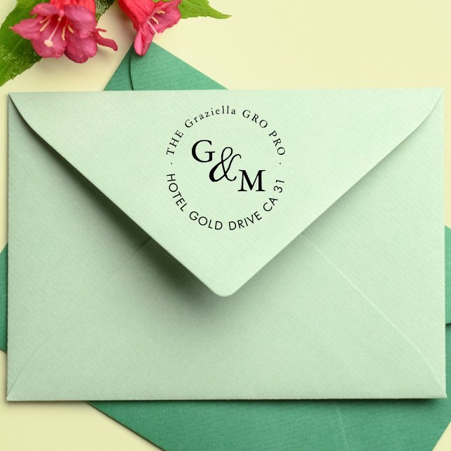 Name & Name Benutzerdefinierte Rücksendeadresse Gu Permastempel (Von Creator hochgeladen)