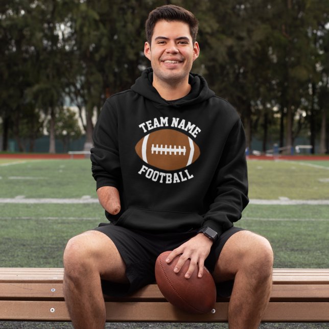 Name, Name und Nummer des Fußballteams Hoodie (Von Creator hochgeladen)
