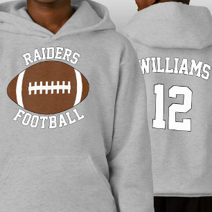 Name, Name und Nummer des Fußballteams Hoodie