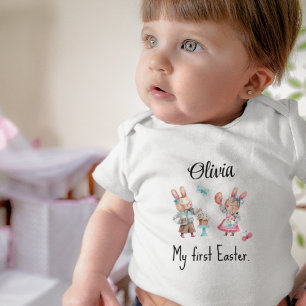 Name, Niedlich mein 1. Osterneugeborener Kleinkind Baby Strampler