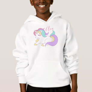 Name Niedlich Unicorn hinzufügen Hoodie