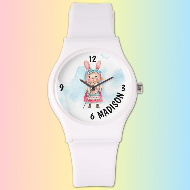 Name Niedlich White Silicone Miss Osternsonnigen Armbanduhr (Von Creator hochgeladen)
