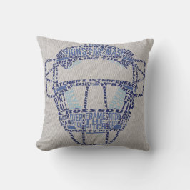 Name & Number Jersey Style Baseball Catcher Pillow Kissen