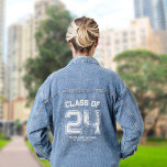 Name & Number Sports Coach Abschluss Custom Jeansjacke<br><div class="desc">Name & Number Sports Coach Abschluss Custom Denim Jacket</div>