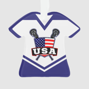Name & Number USA Lacrosse Ornament
