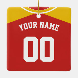 Name & Nummer Baseball Softball Jersey Vorlage Keramikornament