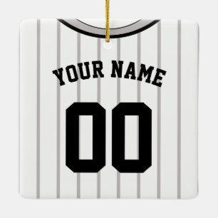 Name & Nummer Baseball Softball Jersey Vorlage Keramikornament