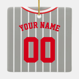 Name & Nummer Baseball Softball Jersey Vorlage Keramikornament