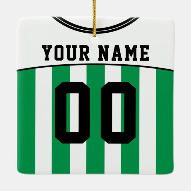 Name & Nummer Fußball Jersey Vorlage Keramikornament (Rückseite)