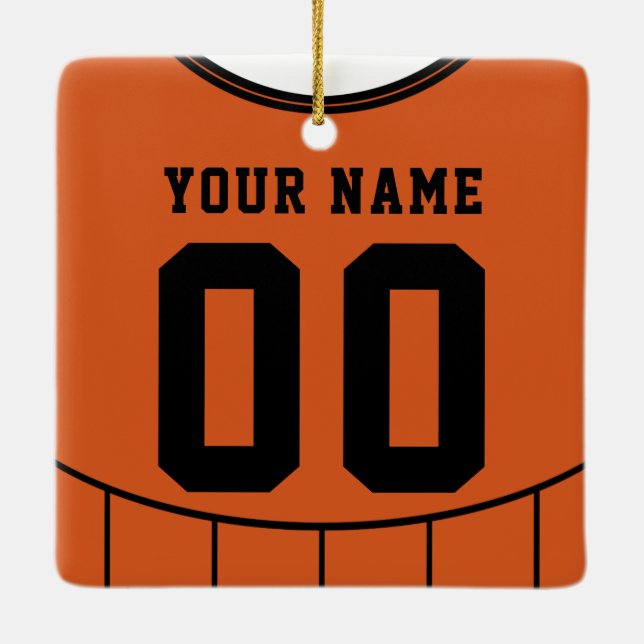 Name & Nummer Fußball Jersey Vorlage Keramikornament (Rückseite)
