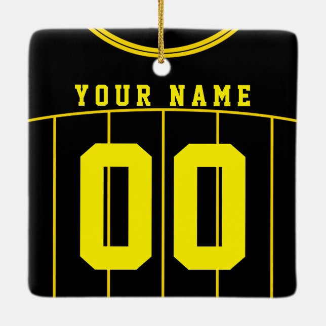 Name & Nummer Fußball Jersey Vorlage Keramikornament (Rückseite)