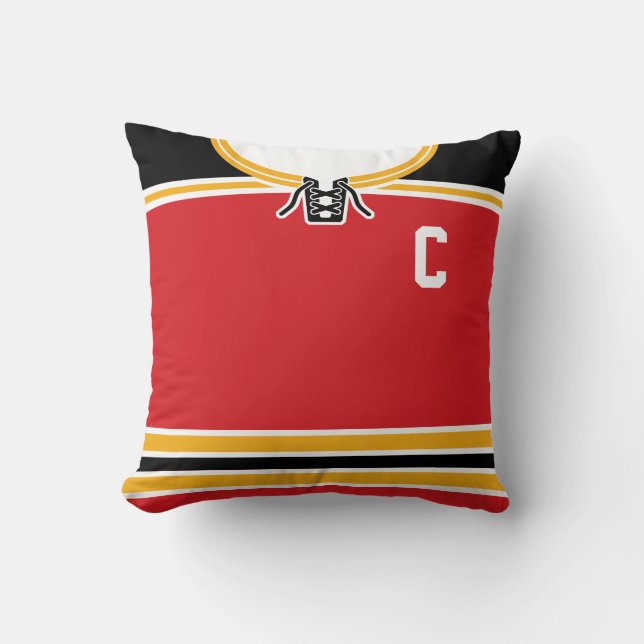 Name & Nummer Hockey Jersey Template Custom Pillow Kissen (Vorderseite)