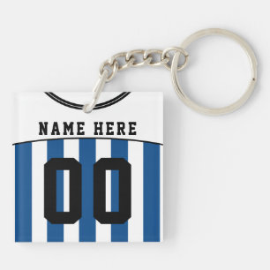 Name & Nummer Jersey Keyring, Fußball, Fußball Schlüsselanhänger