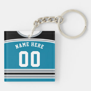 Name & Nummer Jersey Keyring, Hockey Lacrosse Schlüsselanhänger