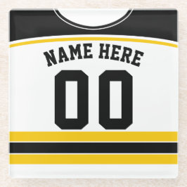 Name & Nummer Jersey Untersetzer, Eishockey Glasuntersetzer