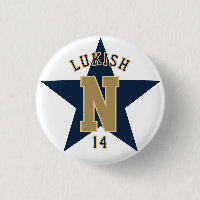 Name Nummer Star Navy Blue und Gold Veteran