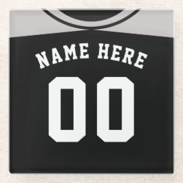 Name & Nummer Untersetzer, Graue Baseball-Software Glasuntersetzer