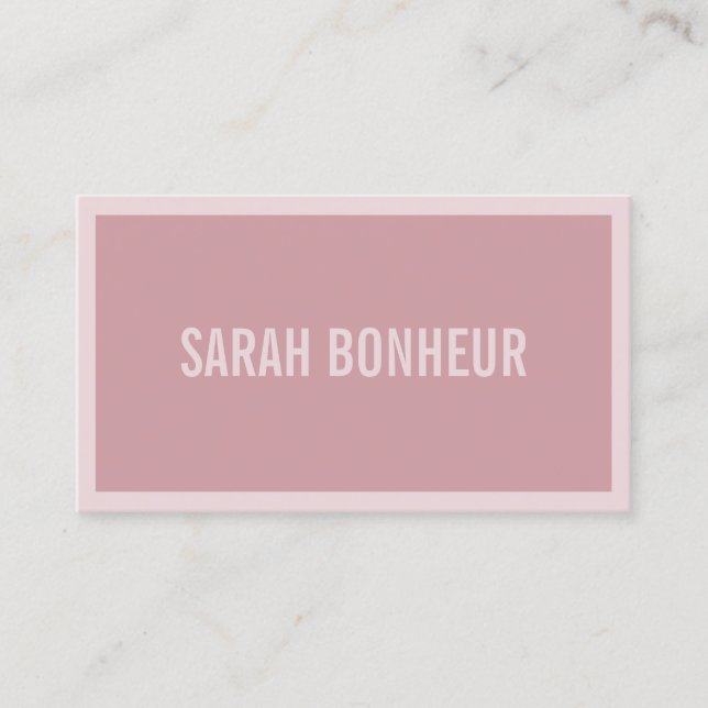 Name oder Firmenname | Rose Blush Visitenkarte (Vorderseite)