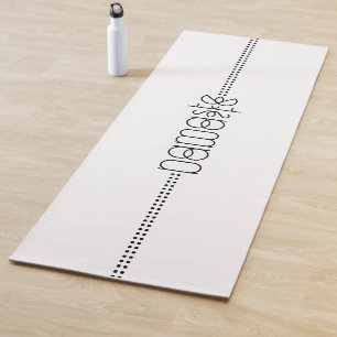Name oder Ihr Name als Alien Glyphen Einziges Weiß Yogamatte