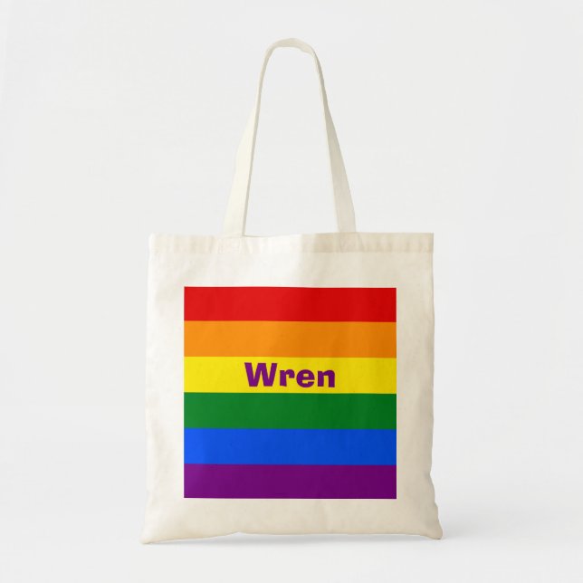 Name oder Monogramm des Rainbow Prilag Tragetasche (Vorne)