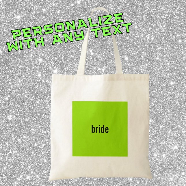 Name oder ROLE Green Girl Summer Bridesmaid Vorsch Tragetasche (for your bride who is a pop girl at heart )