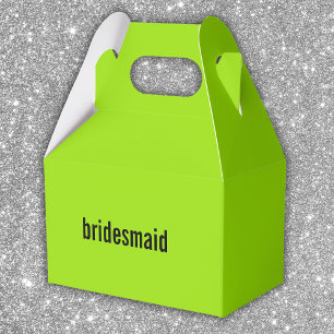 NAME oder ROLLE Green Girl Summer Brautjungfer Vor Geschenkschachtel