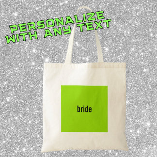 NAME oder ROLLE Green Girl Summer Brautjungfer Vor Tragetasche