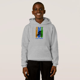 Name oder Text BMX Bike Rider Orange Blue Green hi Hoodie