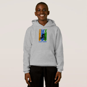 Name oder Text BMX Bike Rider Orange Blue Green hi Hoodie