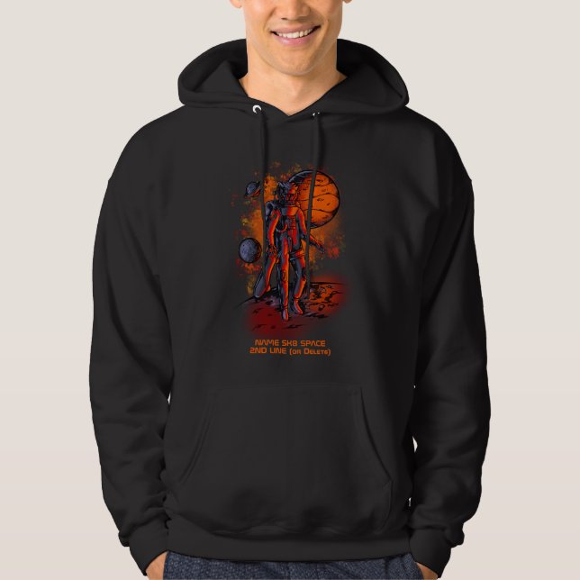 Name oder Text hinzufügen - Lion Astronaut SK8 Spa Hoodie (Vorderseite)